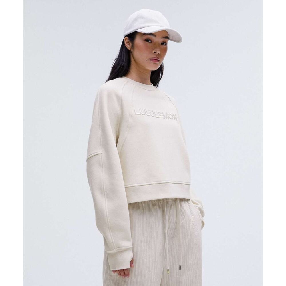 NWT Lululemon Scuba Oversized Pullover Sweatshirt Bone Off White Size XL/XXL